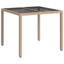 Hage Spisebord Beige 90x90x75 cm Polyrotting