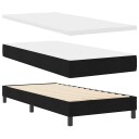  Box Spring Seng med Madrass Svart 80x200 cm Stoff