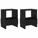 vidaXL Magasinreol 2 pcs Svart Eik 35 x 30 x 45 cm
