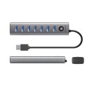 Hub 7-Ports Usb-A 3.0-Kabel 1M - Grå