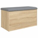 vidaXL Oppbevaringsbenk Sonoma eik 82x42x45 cm konstruert tre
