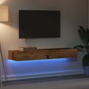  TV-benker med LED-lys 2 stk gammelt tre 60x35x15,5 cm 8721158555335
