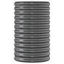 vidaXL Plantekasse pulverlakkert stål 114x40x68 cm antrasitt
