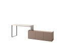 Sigmana Skrivebord 260x55 cm   Lys Grå/Brun