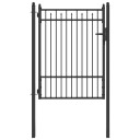 vidaXL Gjerdeport BAARLO 100 x 125 cm Metall Svart Låsbar