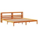  Sengeramme med hodegavl voksbrun 200x200 cm heltre furu 3305744