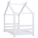 Sengeramme for barn heltre furu 70x140 cm - hvit