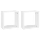  Vegghyller kubeformet 2 stk hvit 30x15x30 cm 8720286594162