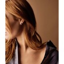 Blomdahl Golden Titanium Pendant Pearl Curved 10 mm White