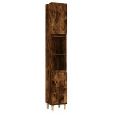 vidaXL Baderomsskap røkt eik 30x30x190 cm konstruert tre