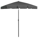 vidaXL Strandparasoll antrasitt 180x120 cm