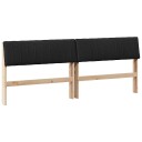  Polstret sengegavl Svart 200 cm Massiv furu
