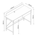 Skrivebord HOME4YOU Ferdie 120x48x88 cm ask/hvit - ask/hvit