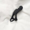 Sinful Couple's Oppladbar Dobbel Penisring      - Svart