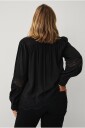 Ellos Plus collection   Skjorte med blondedetaljer   Svart