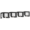 Vidaxl Foldbar Hundegitter Med Stativer 8 Stk. Svart Eik 60 cm