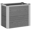 vidaXL Høybed Grå 50 x 30 x 42 cm WPC og Aluminium