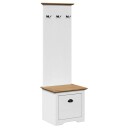  Gangskap med kroker BODO hvit og brun 50x40x157 cm 8721158392794