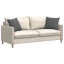  Sofaputer 2 pcs Mørkegrå 45 x 45 cm stoff