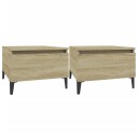  Sidebord 2 stk sonoma eik 50x46x35 cm konstruert tre 8720845668686