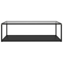 vidaXL Salongbord gjennomsiktig og svart 120x60x35 cm herdet glass