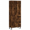  Highboard røkt eik 69,5x34x180 cm konstruert tre