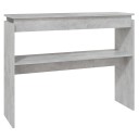 vidaXL Konsollbord betonggrå 102x30x80 cm sponplate