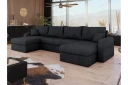 Alvared Sofa Dobbeldivan 4 seter   Svart