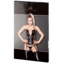 Noir Handmade Wet Look Korsett       - Svart - S
