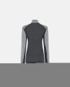 Dovre Women Langermet t skjorte 'Half Zip' 100% merino ull grå