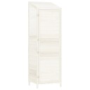 vidaXL Hageskur hvit 55x52x174,5 cm heltre gran