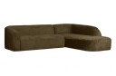 Bepurehome Sloping Corner Sofa Right Velvet bonsai