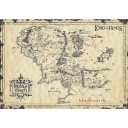 Ringenes Herre Ringenes Herre Plakat Middle Earth Map 66 x 46 cm  66 x 46 cm 45739656216749