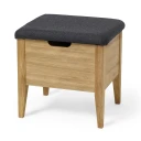 Torkelson Klinte benk 45 cm eik med ulltekstil