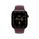 Apple Watch Series 12 42mm Smartklokke i Strålende Gull med Vinrødt Sport Band