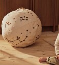 Constellation Pouf   Dark Blue Puff Beige