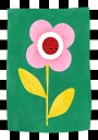 Pink Flower with Yellow Leaves Plakat Plakat / 21x30cm