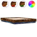  Sengeramme med LED-lys røkt eik 120x200 cm 8721012275393