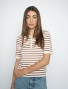 MOS MOSH Mmaliz Caliz Stripe Ss Knit   Cream   L