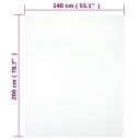 vidaXL Jerseylaken hvit 140x200 cm bomull