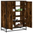  Skoskap røkt eik 75x38x97,5 cm konstruert tre og metall 8721102923739