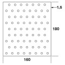 Hullplate FAST HP Stål 160x180x1,5 mm