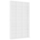  CD-hylle hvit 102x16x177,5 cm konstruert tre