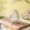Hadeland Glassverk Glassegg Påskeegg m/Lokk Optikk Grønn 12cm