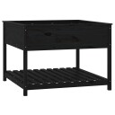 vidaXL Plantekasse med hylle svart 111,5x111,5x81 cm heltre furu