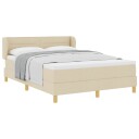  Box Spring Seng med Madrass   Krem 140x190 cm Stoff