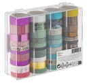 Craft Sensations Washi-tape 40-pakke + oppbevaringsboks
