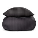 Borg Living Baby sengetøy 70x100 cm Antrasittgrå Stripet 100% Bomullsateng 
