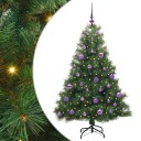  Kunstig juletre med 150 LED med stativ grønn 150 cm PE og PVC