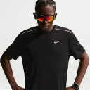 Nike Dri FIT UV Miler SS Tee Herre Black/Black/Reflective Silver XL